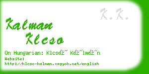 kalman klcso business card